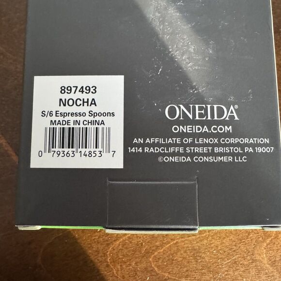 Oneida Espresso Coffee Spoons Glossy Set of 6 Stainless Steel 4” NOCHA New Box - Picture 4 of 6